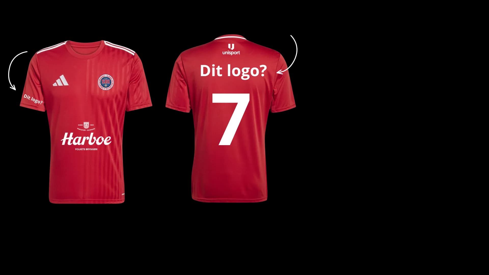 Slagelse Future kamptrøje med muligheder for partnerlogo